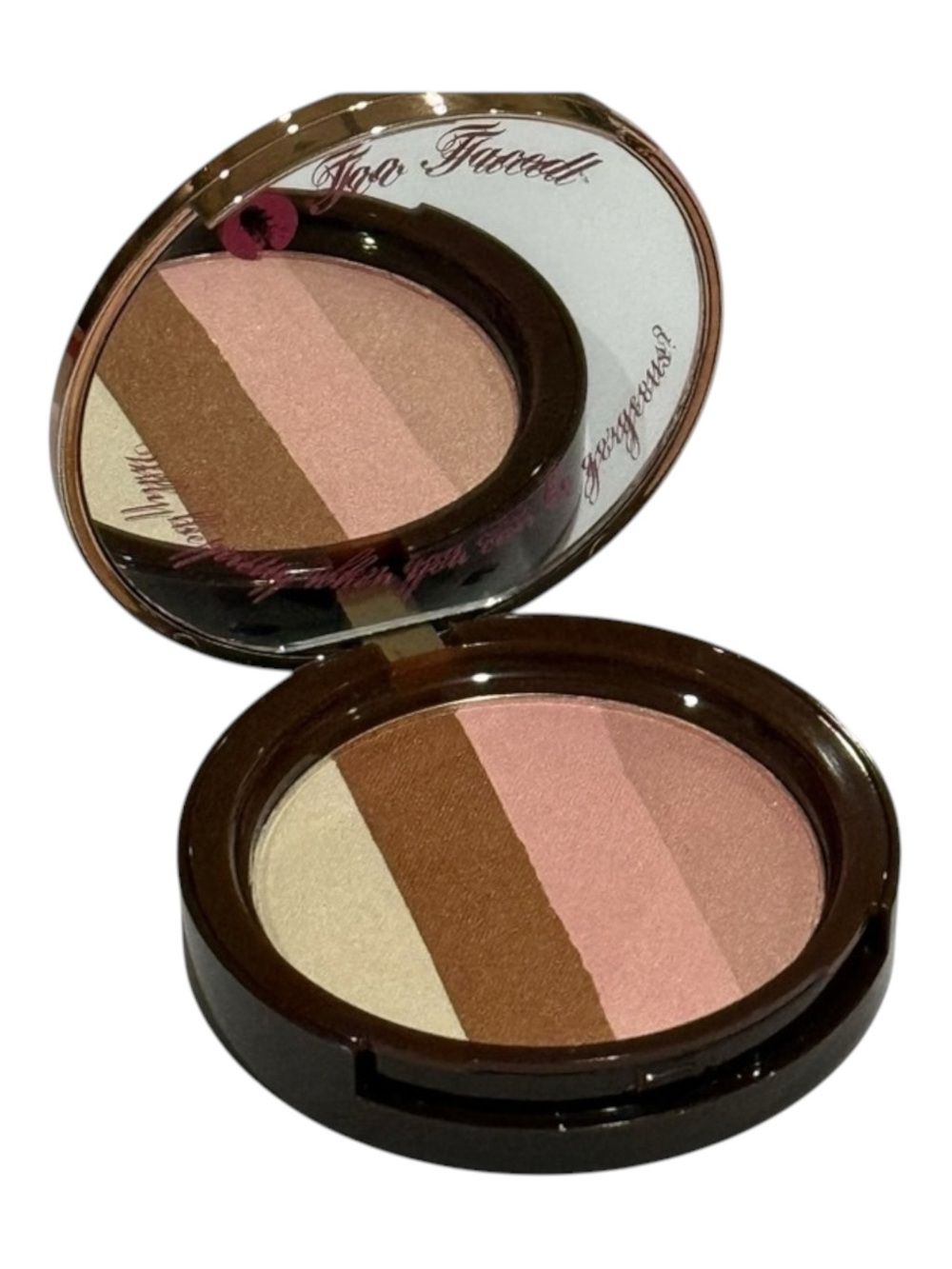 Deadstock: Too Faced 𖠌 Ltd Ed Snow Bunny Bronzer 𖠌 Mirror Finish Compact 𖠌 Full - Picture 12 of 16